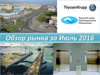 Обзор рынка лифтов за июль 2016